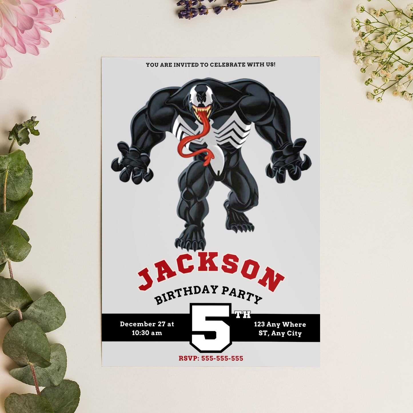 Venom The Last Dance Birthday Invitation Template - CreativeRino