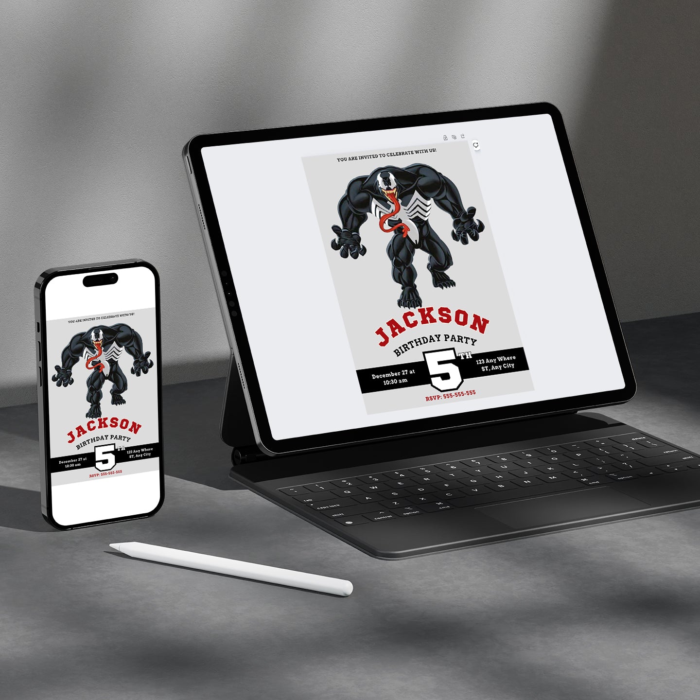 Venom The Last Dance Birthday Invitation Template - CreativeRino