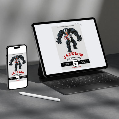 Venom The Last Dance Birthday Invitation Template - CreativeRino