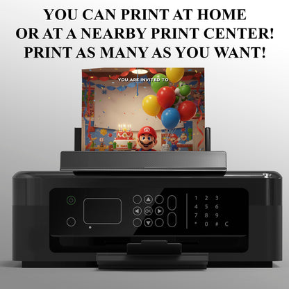 Super Mario Birthday Party Invitation - CreativeRino