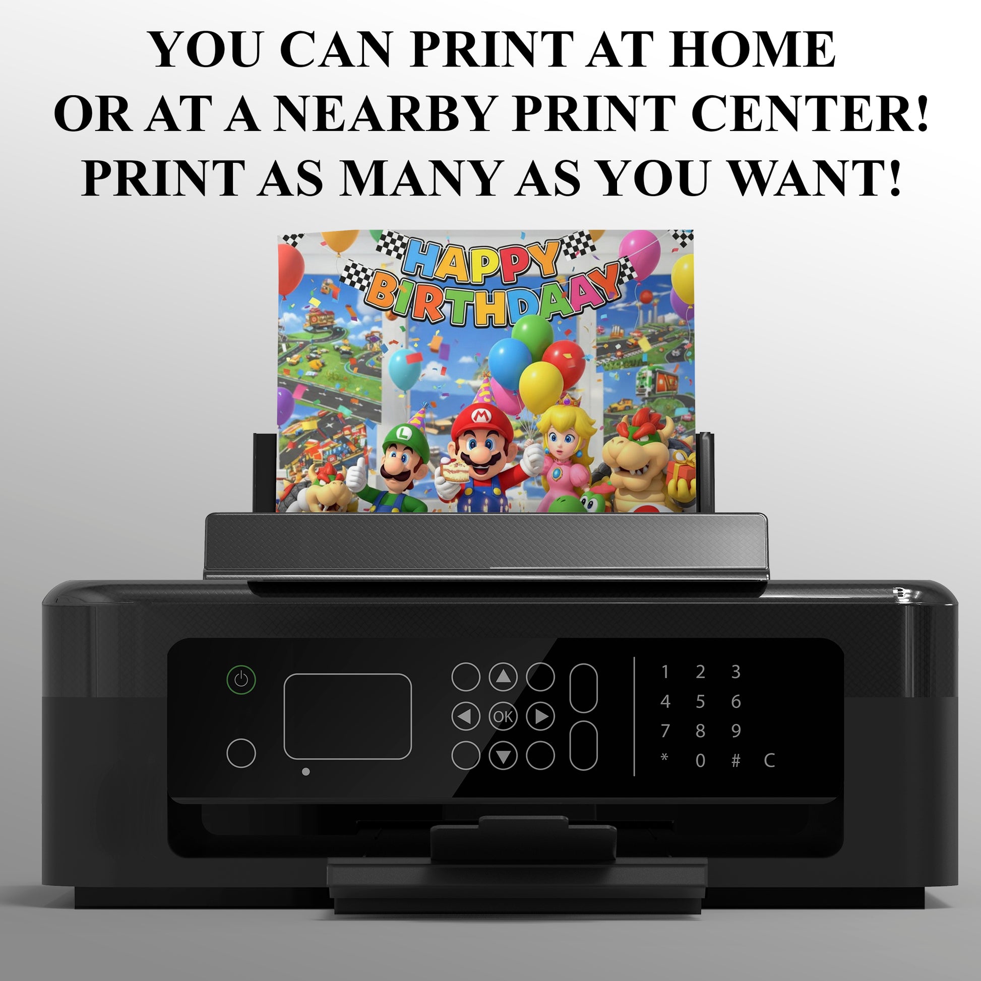 Digital Super Mario Birthday Invitation - CreativeRino