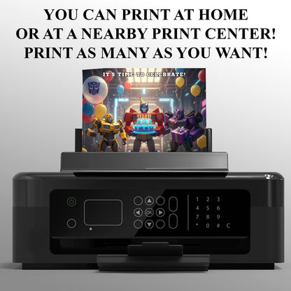 Transformers Birthday Invitation - CreativeRino