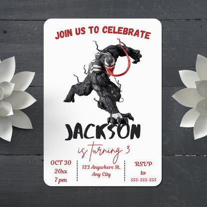 Venom The Last Dance Birthday Invitation Template - CreativeRino