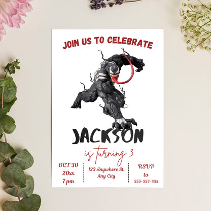 Venom The Last Dance Birthday Invitation Template - CreativeRino