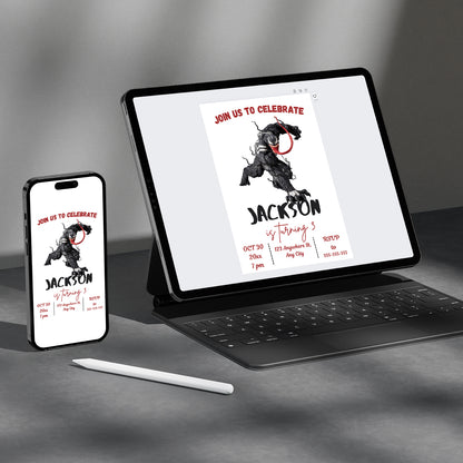 Venom The Last Dance Birthday Invitation Template - CreativeRino