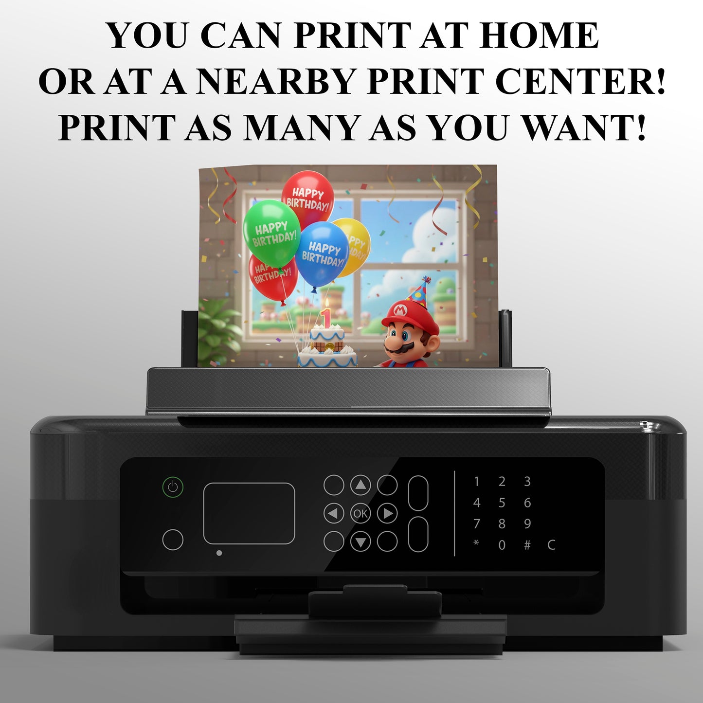 Printable Super Mario Birthday Invitation - CreativeRino