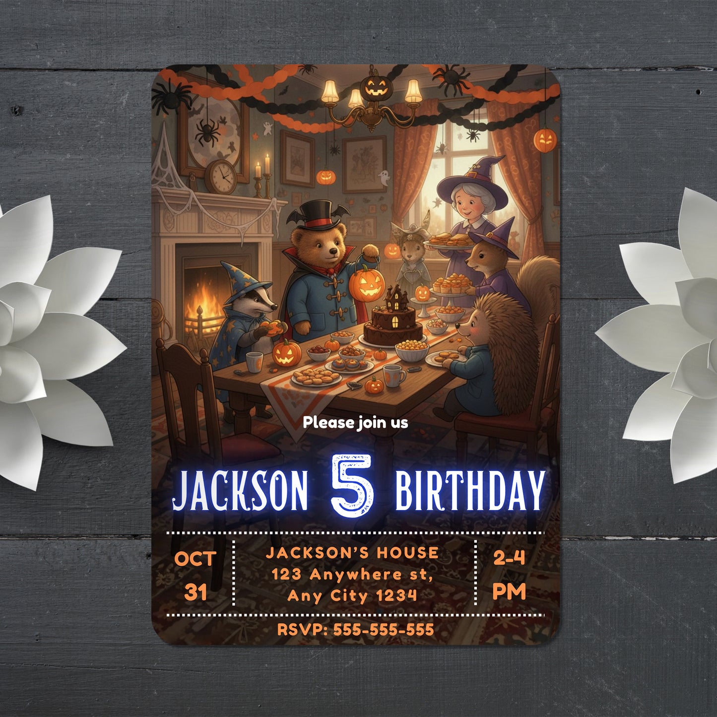 Paddington Bear Halloween Birthday Party Template - CreativeRino