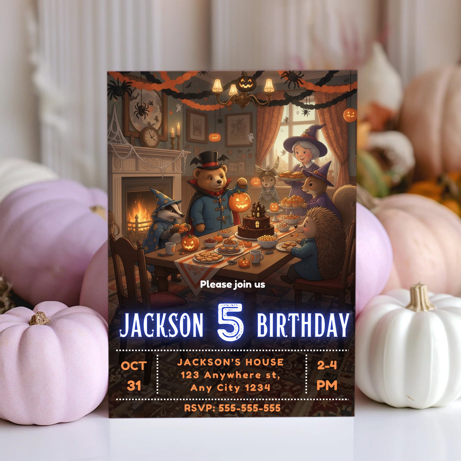 Paddington Bear Halloween Birthday Party Template - CreativeRino