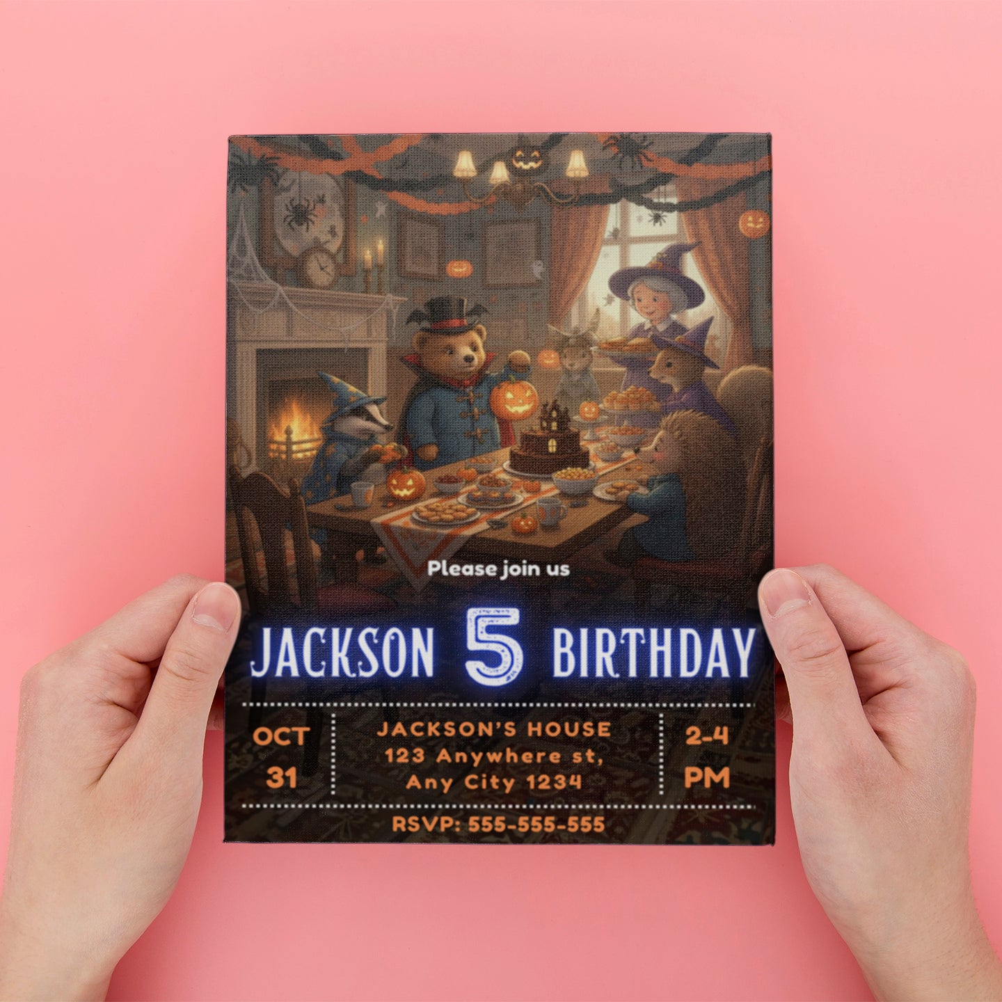 Paddington Bear Halloween Birthday Party Template - CreativeRino