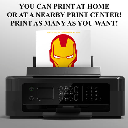 Iron Man Birthday Invitation Template - CreativeRino