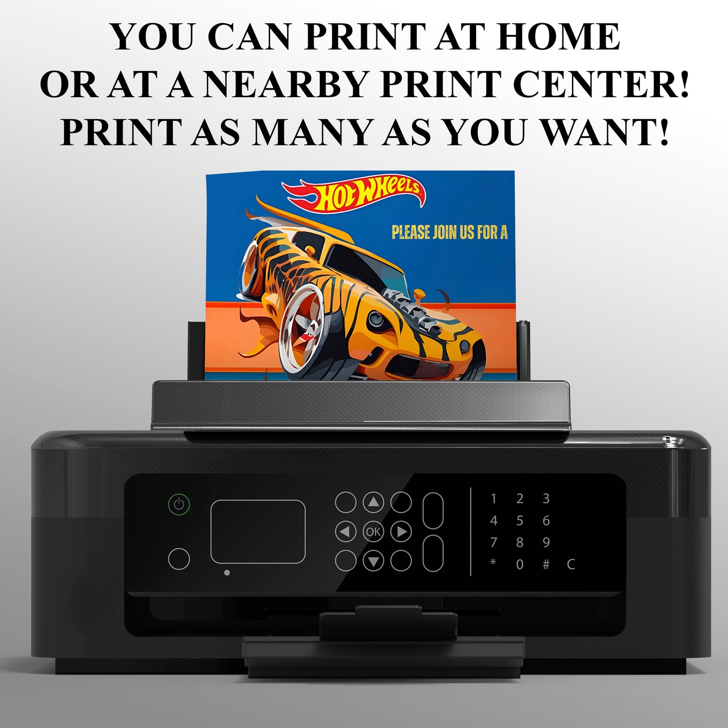 Hot Wheels Birthday Invitation - CreativeRino