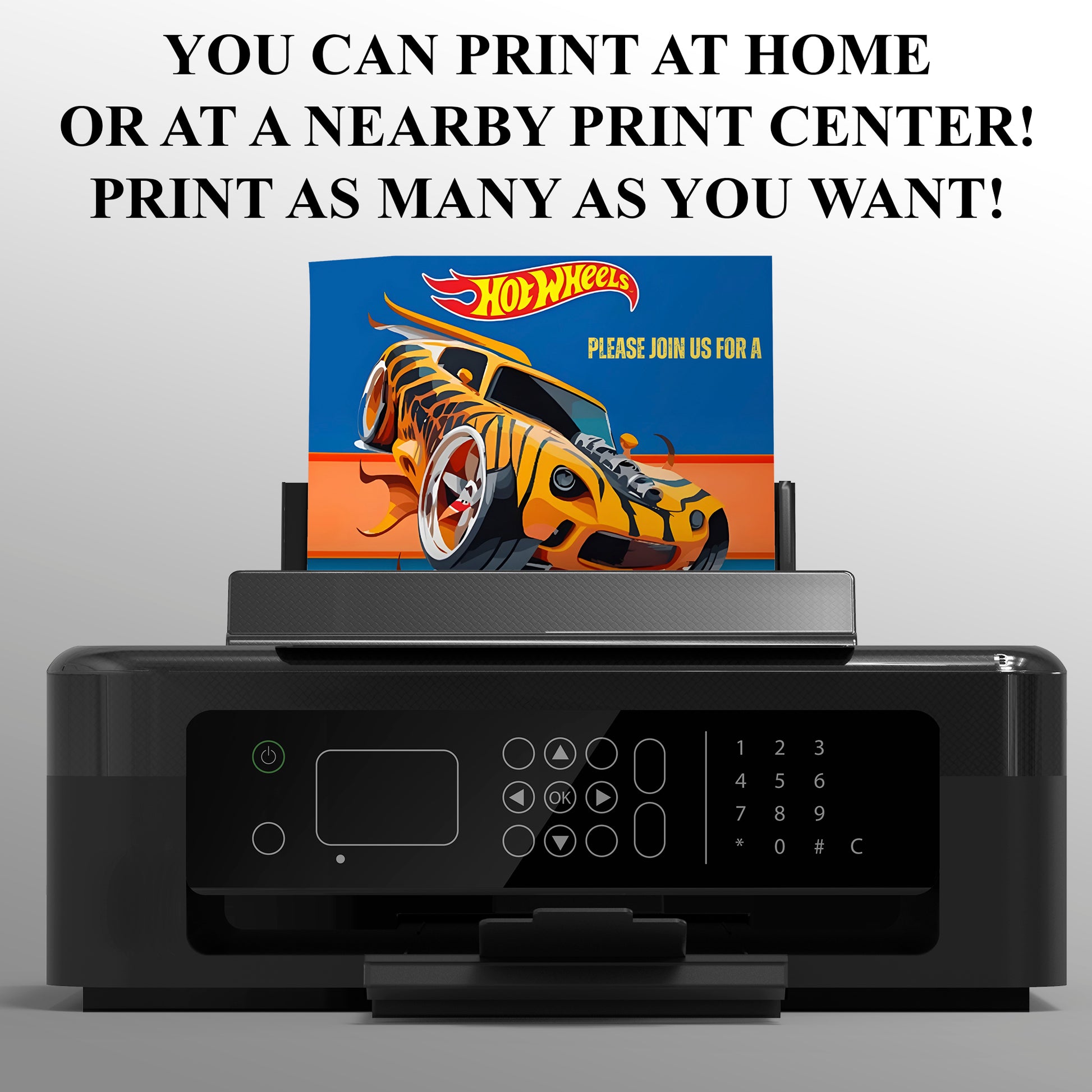 Hot Wheels Birthday Invitation - CreativeRino