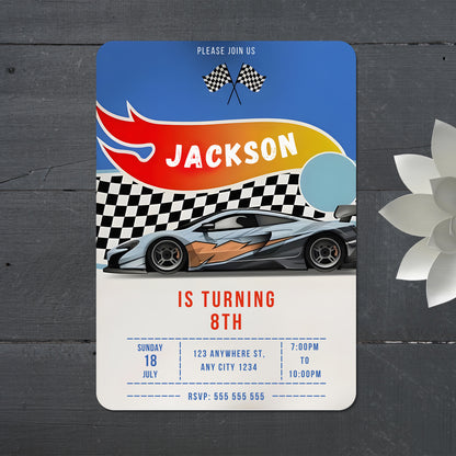 Hot Wheels Invitation Template - CreativeRino