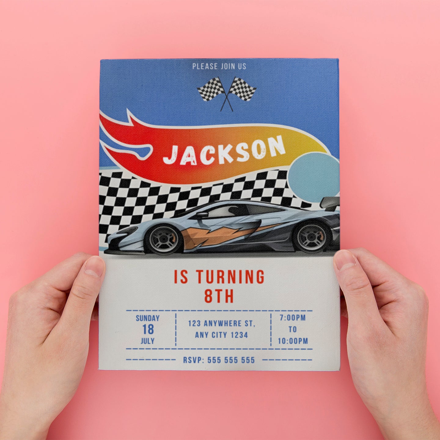 Hot Wheels Invitation Template - CreativeRino