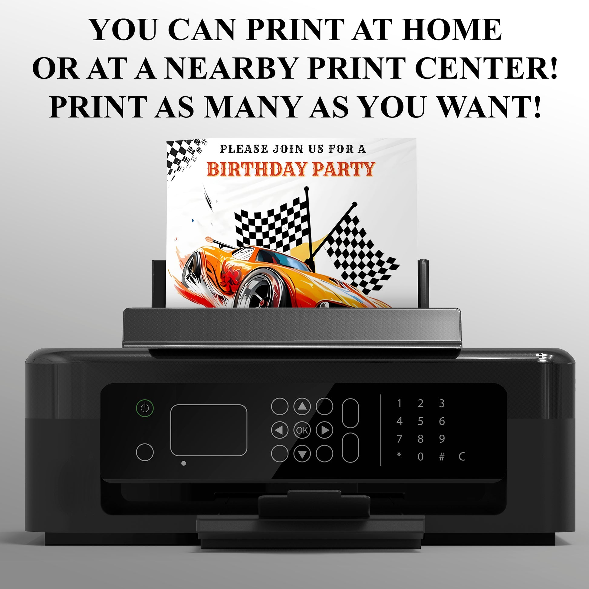 Hot Wheels Birthday Party Invitation - CreativeRino