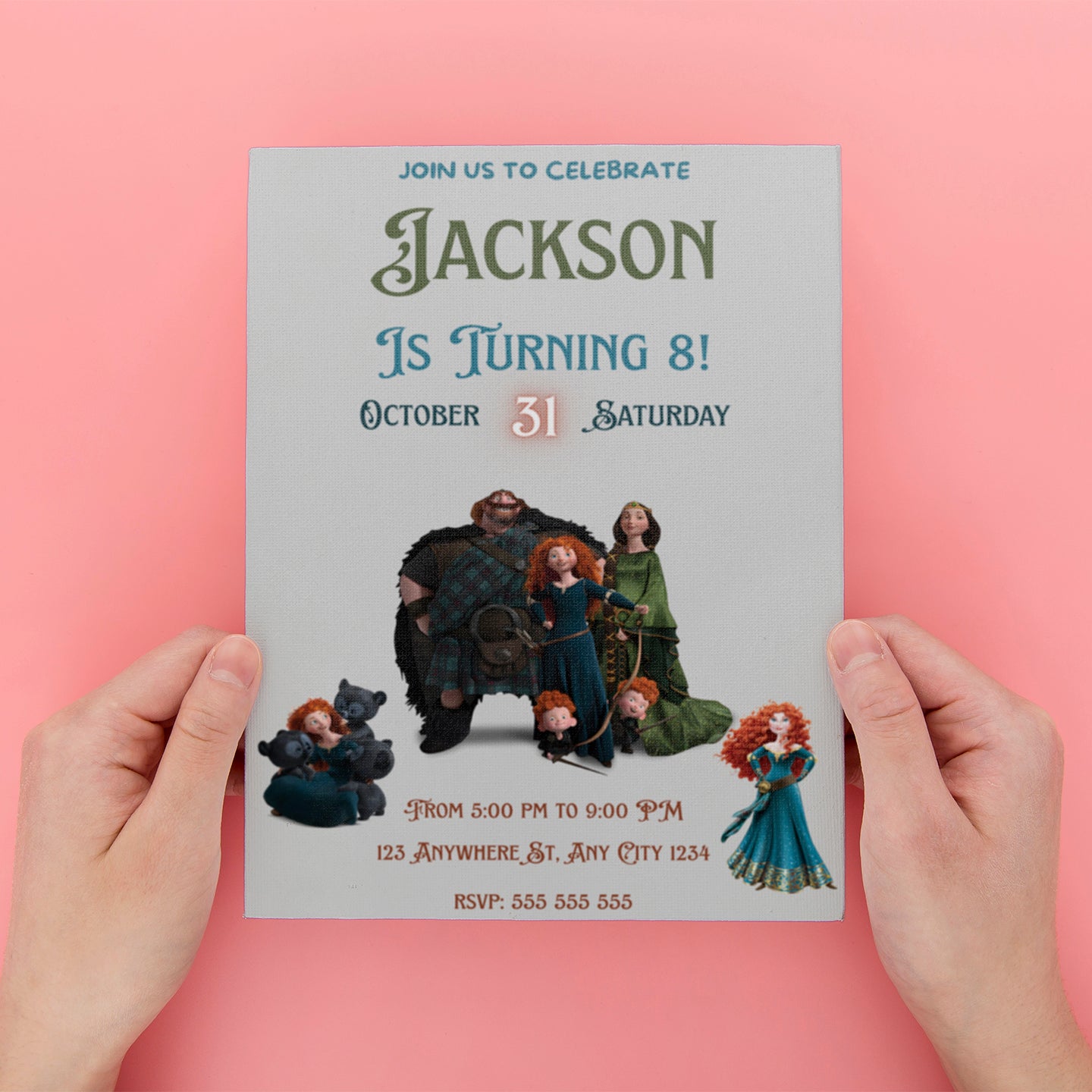 Princess Merida Invitation Template - CreativeRino