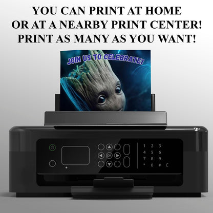 Groot Birthday Invitation Template - CreativeRino