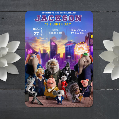 Sing 2 Birthday Invitation Template - CreativeRino