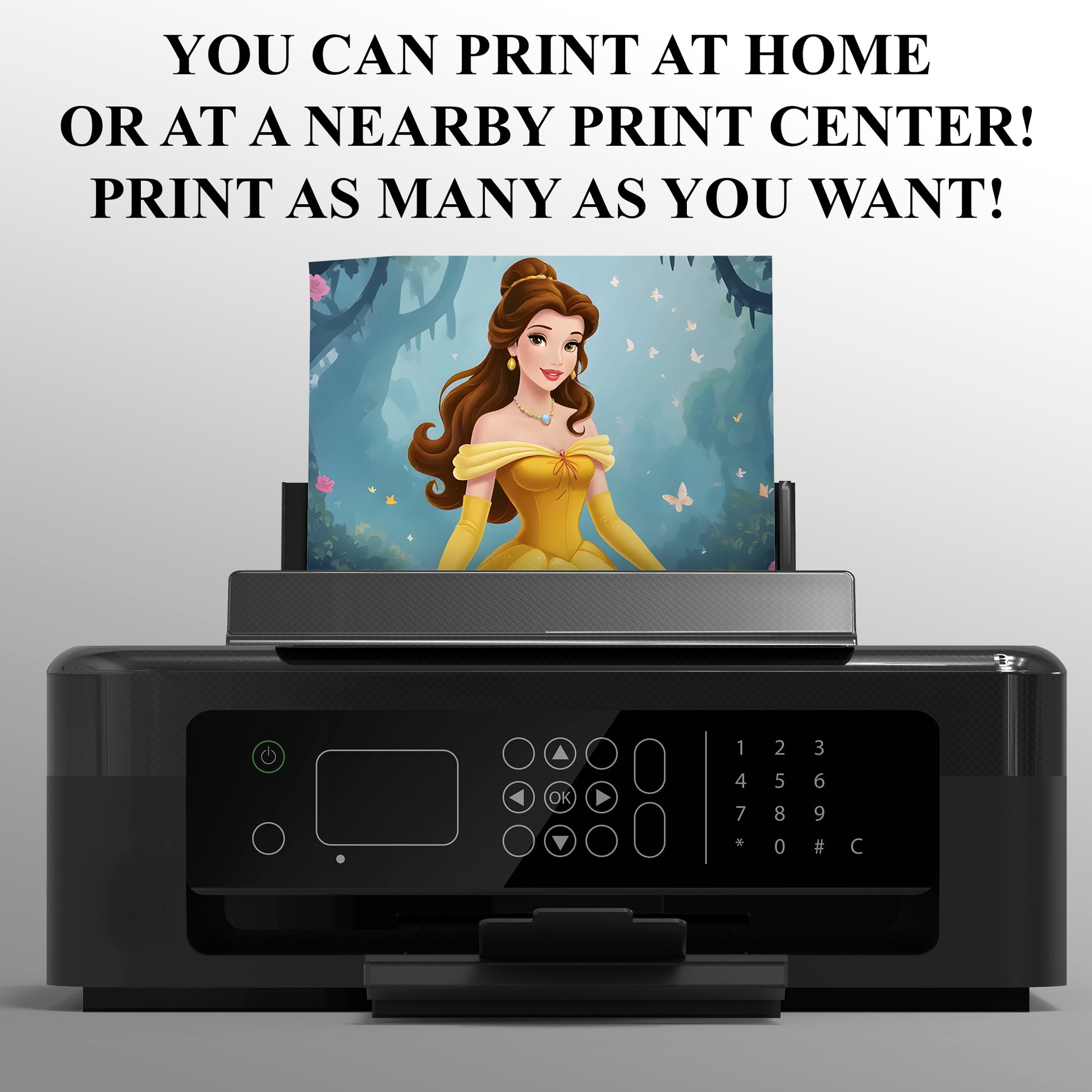 Princess Belle Birthday Invite - CreativeRino