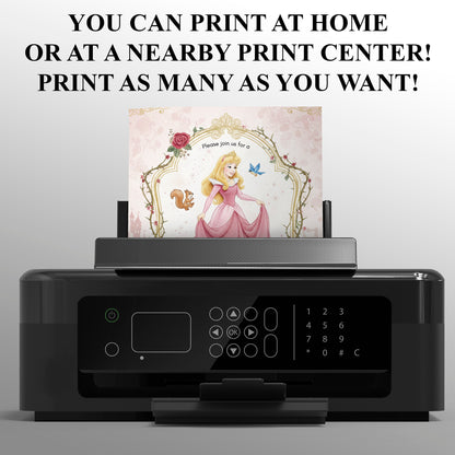 Princess Aurora Birthday Invitation - CreativeRino