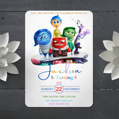 Inside Out Birthday Invitation Template - CreativeRino