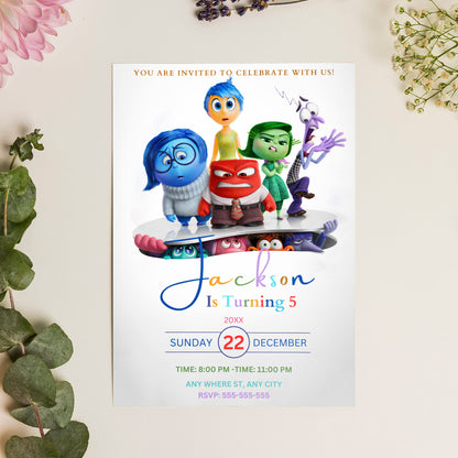 Inside Out Birthday Invitation Template - CreativeRino