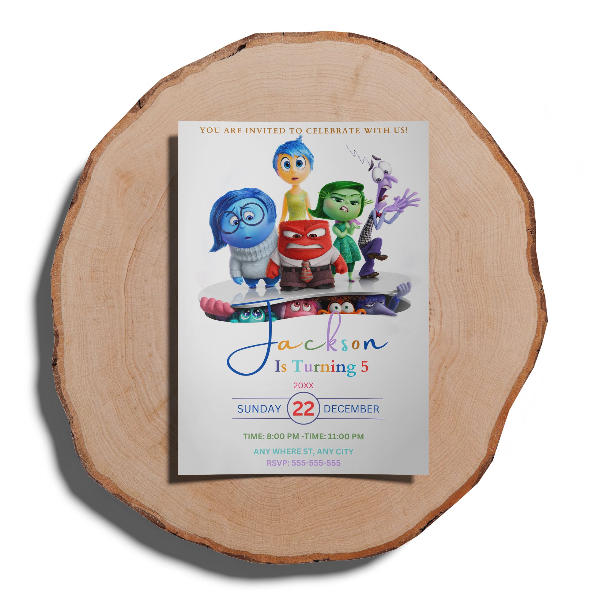 Inside Out Birthday Invitation Template - CreativeRino