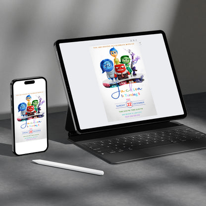 Inside Out Birthday Invitation Template - CreativeRino