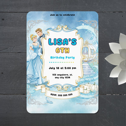 Cinderella Birthday Invitation - CreativeRino