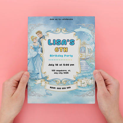 Cinderella Birthday Invitation - CreativeRino