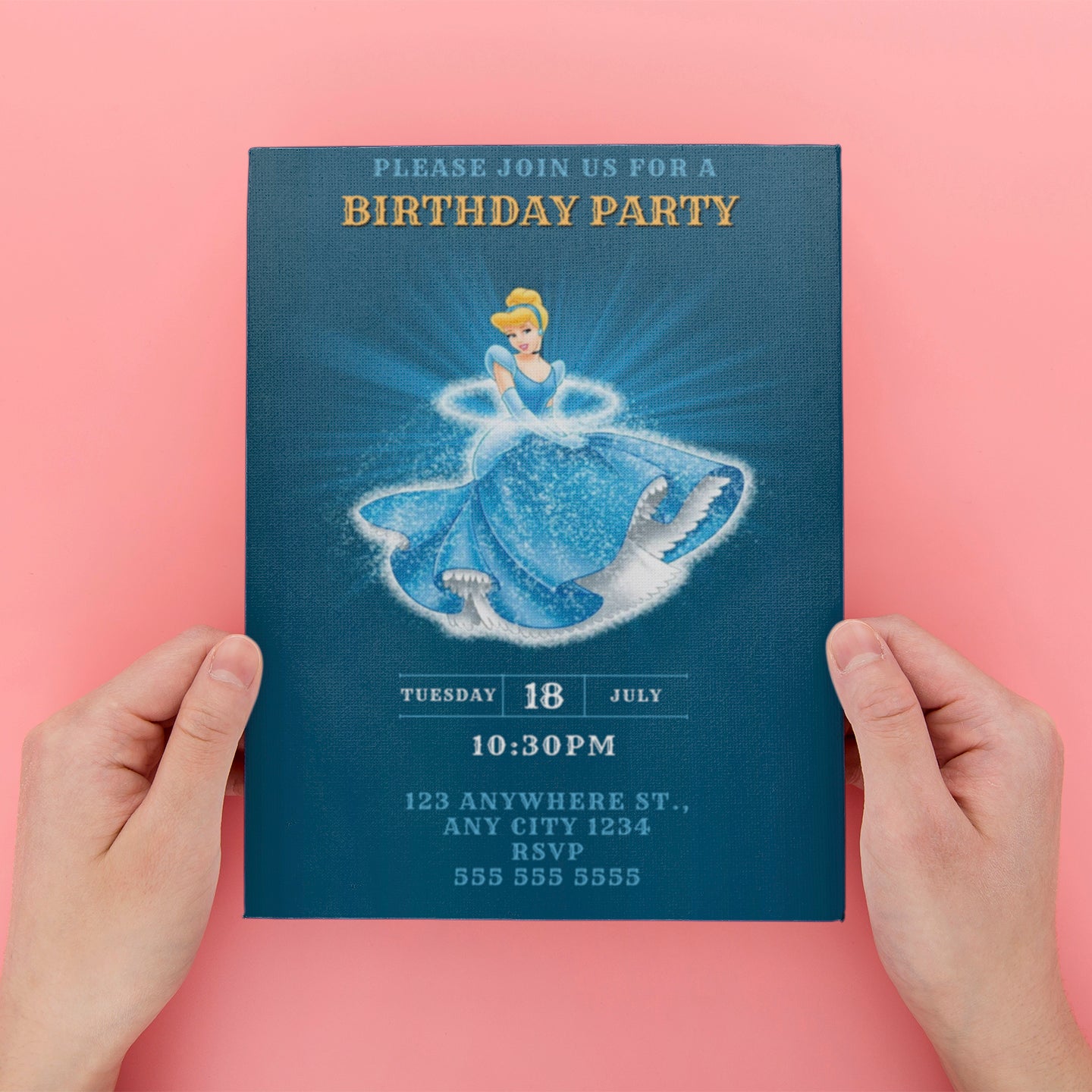 Cinderella Birthday Party Invitation - CreativeRino