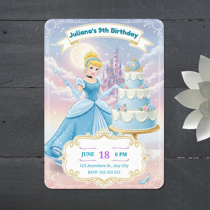 Cinderella Birthday Template - CreativeRino
