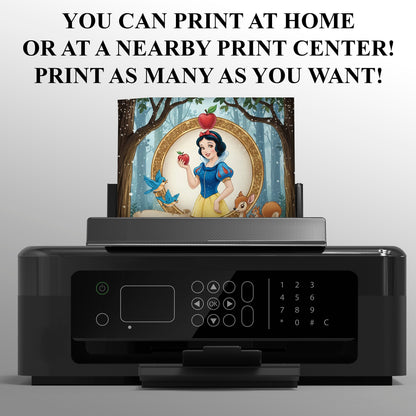 Editable Snow white Birthday Invitation - CreativeRino