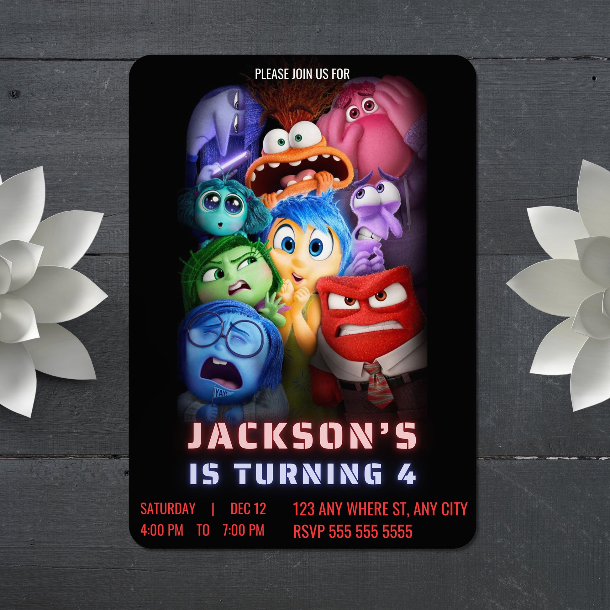Inside Out Birthday Invitation Template - CreativeRino