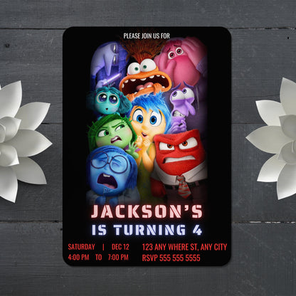 Inside Out Birthday Invitation Template - CreativeRino