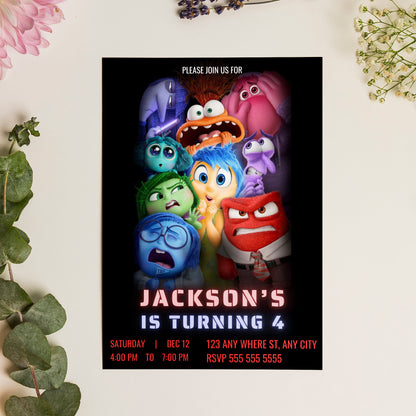 Inside Out Birthday Invitation Template - CreativeRino
