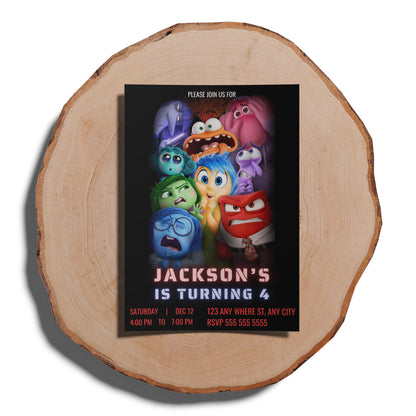 Inside Out Birthday Invitation Template - CreativeRino