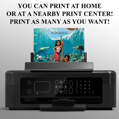 Moana Birthday Party Invitation - CreativeRino
