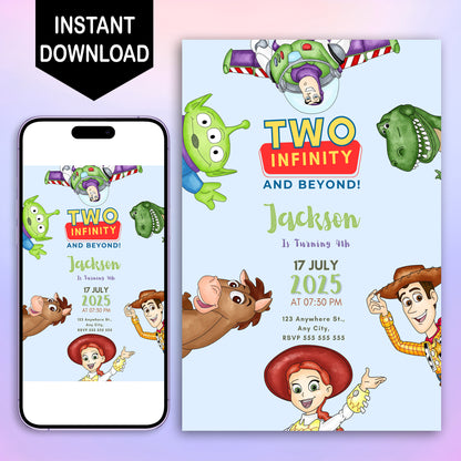 Toy Story Birthday Invitation Template - CreativeRino