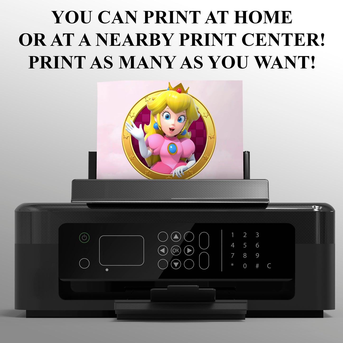 Princess Peach Birthday Template - CreativeRino