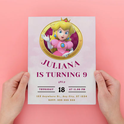 Princess Peach Birthday Template - CreativeRino