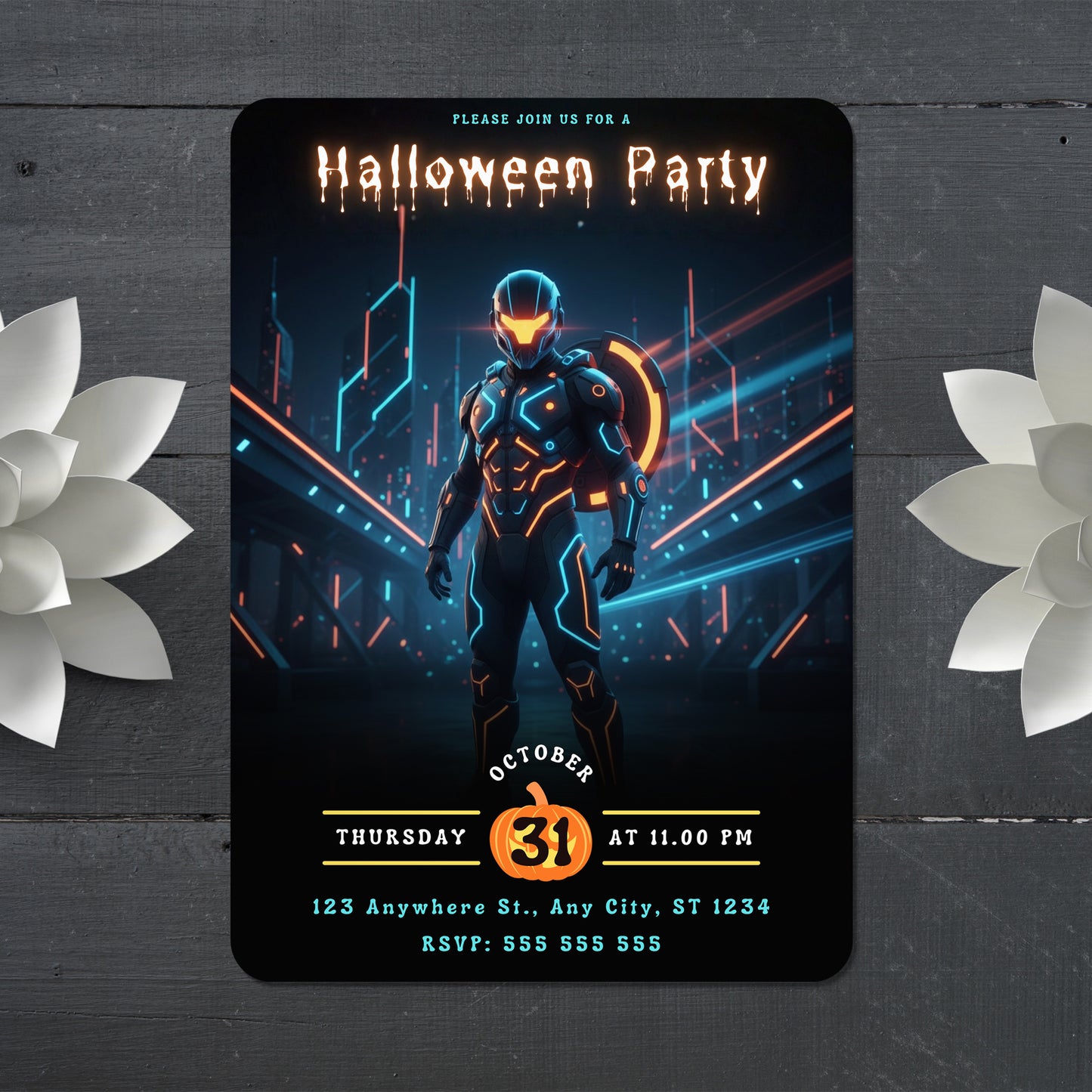 Tron Ares Halloween Party Invitation - CreativeRino