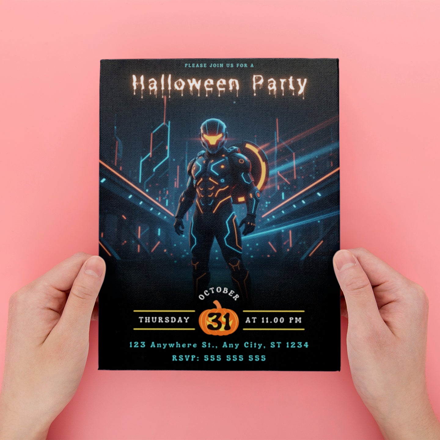 Tron Ares Halloween Party Invitation - CreativeRino