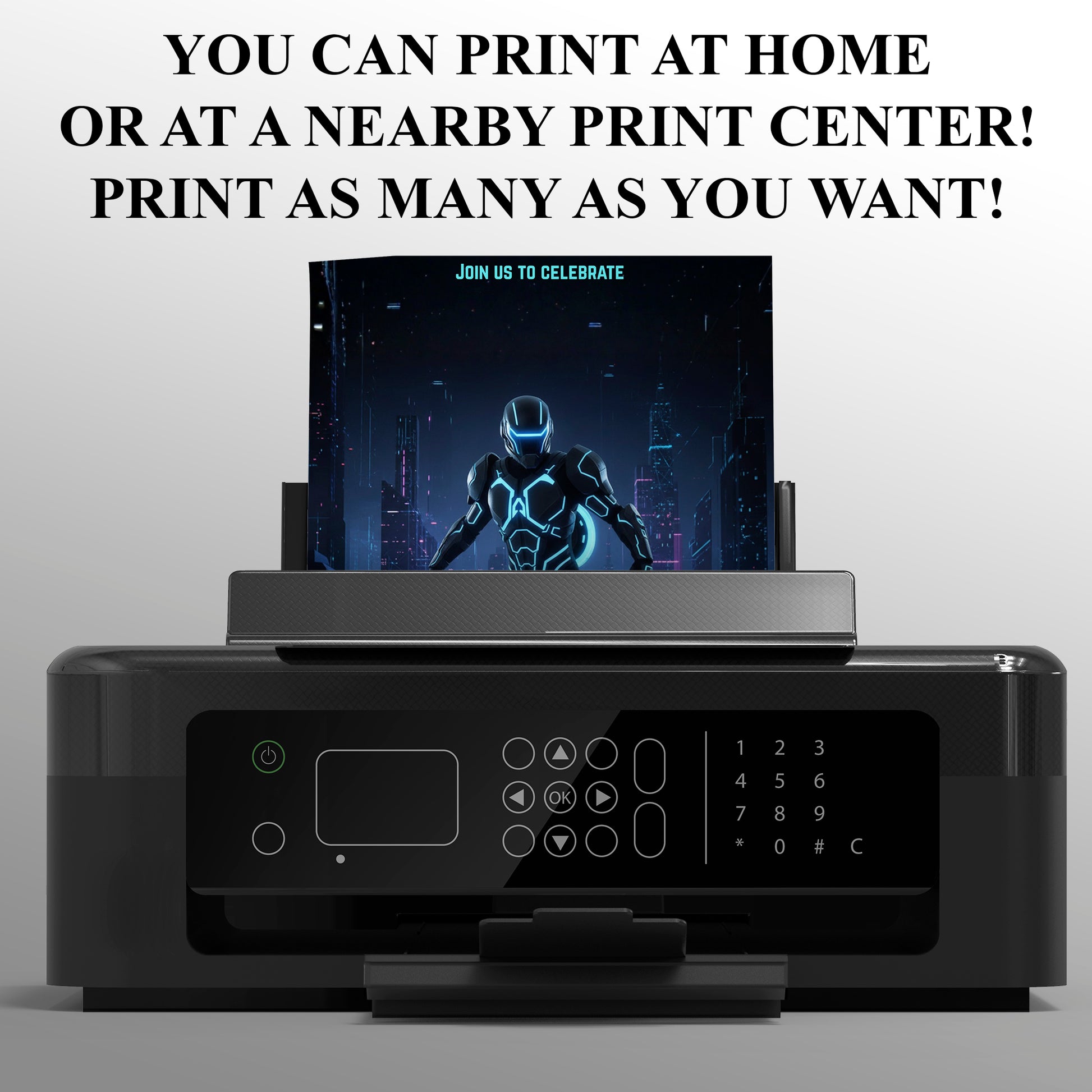 Tron Ares Birthday Invitation - CreativeRino