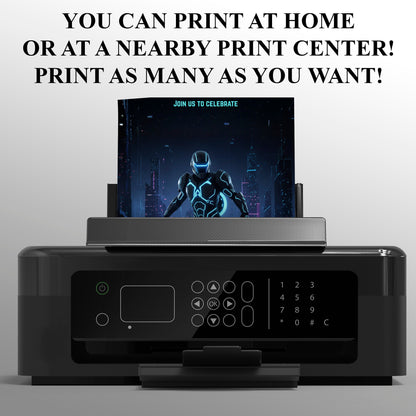 Tron Ares Birthday Invitation - CreativeRino