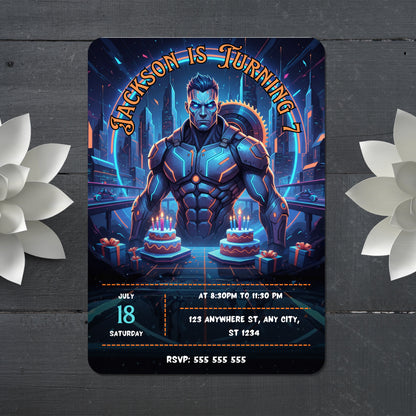Tron Birthday Invitation - CreativeRino
