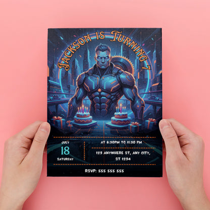Tron Birthday Invitation - CreativeRino