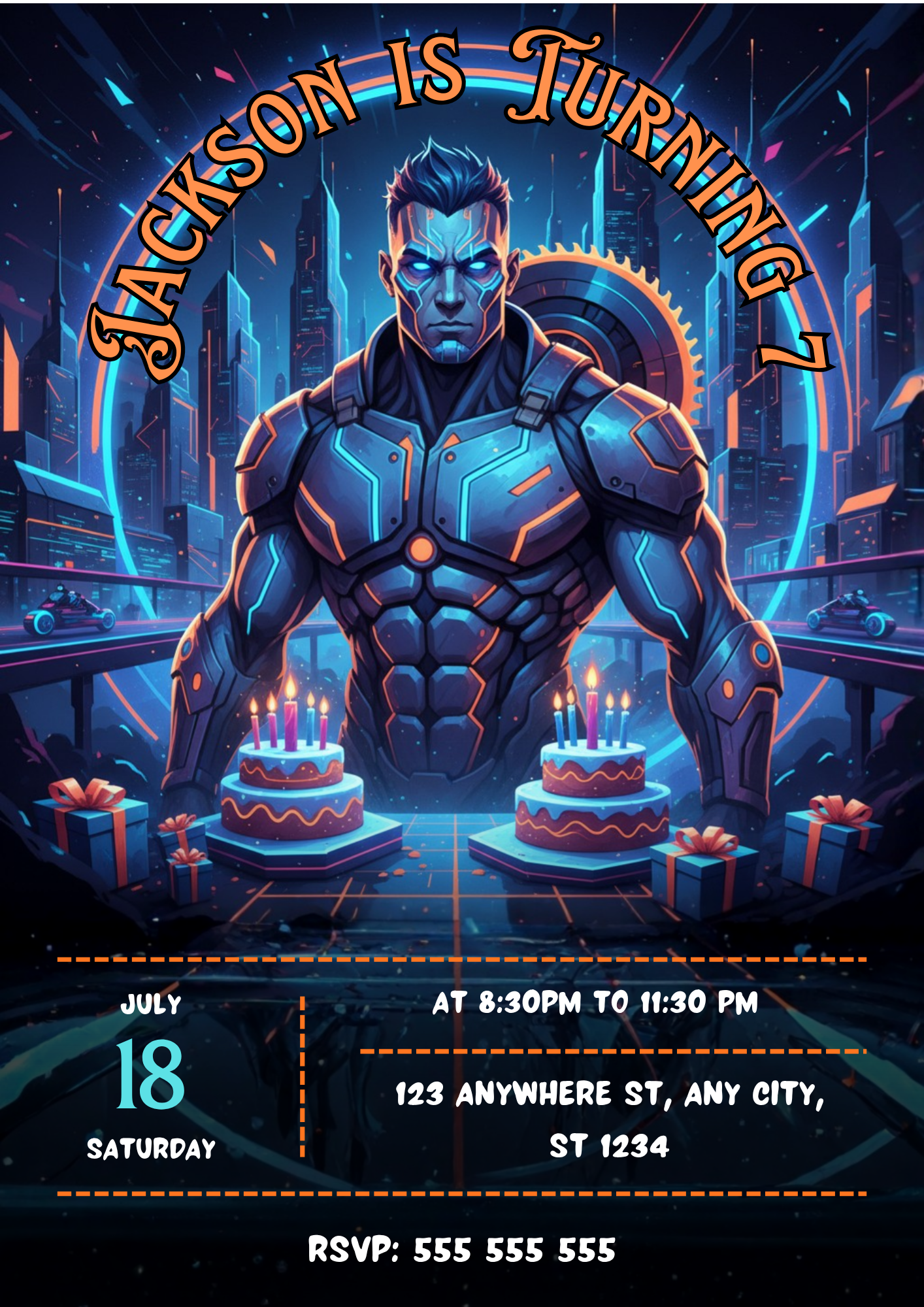 Tron Birthday Invitation - CreativeRino