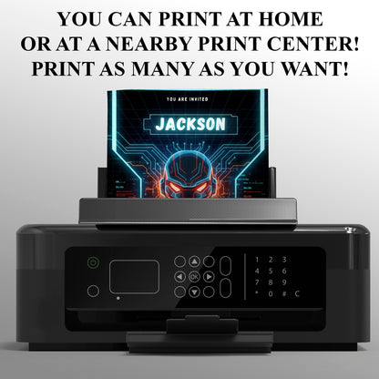 Tron Birthday Party Invitation - CreativeRino