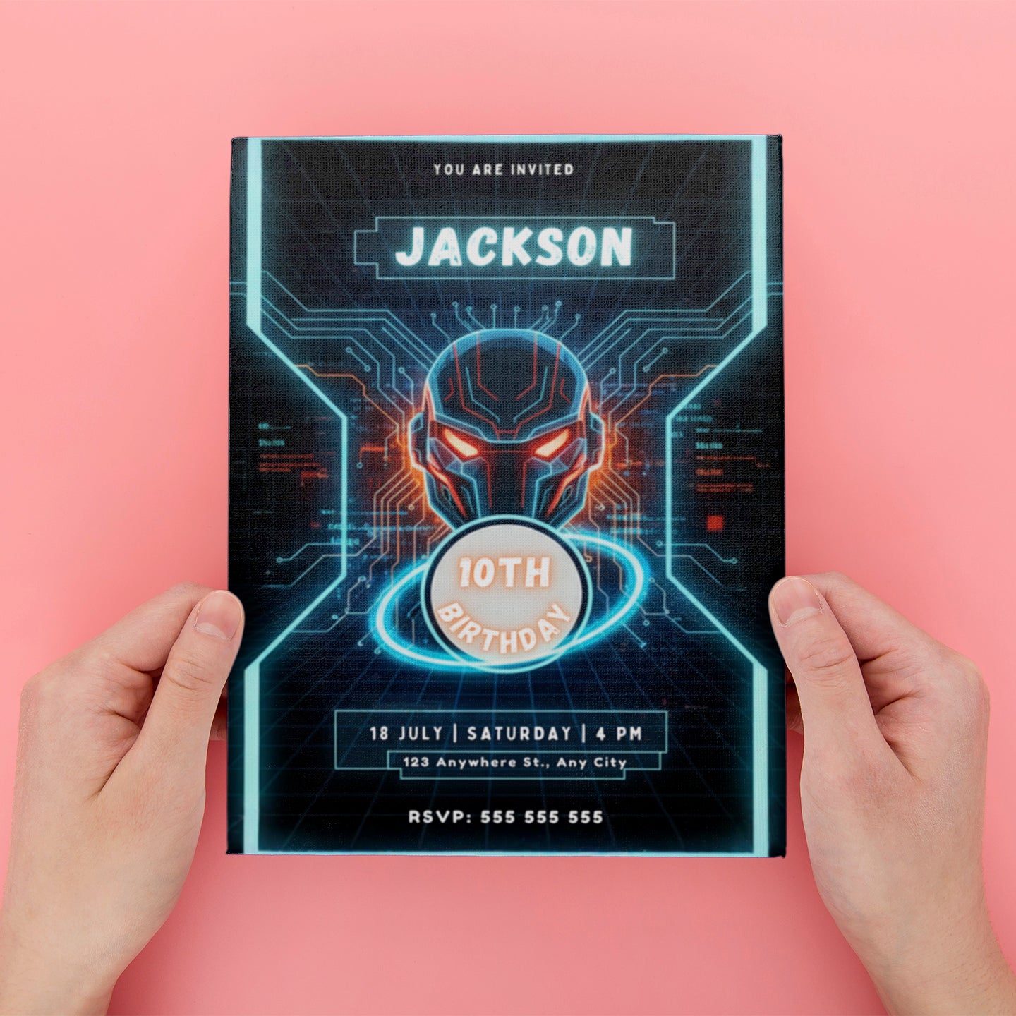 Tron Birthday Party Invitation - CreativeRino